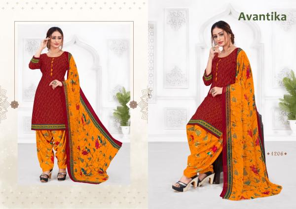 Avantika 12 Beautiful Casual Wear Crepe Dress Materials 